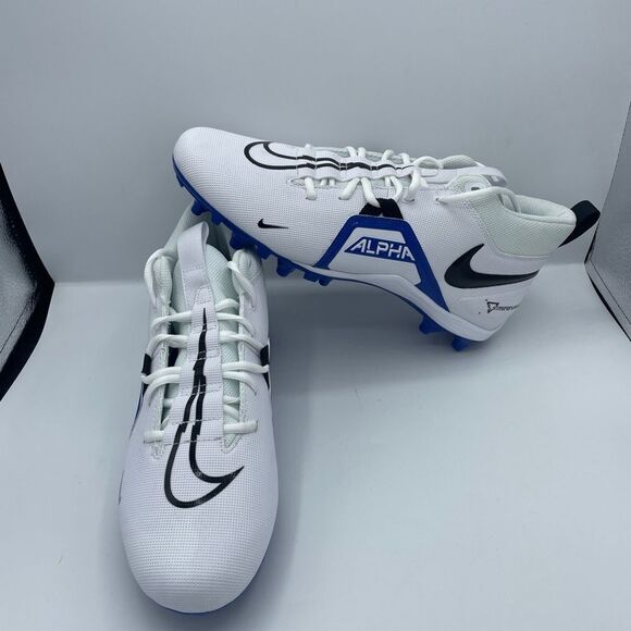 Nike Alpha Varsity Pro 3 White Game Royal CV0586-101 Men's Size 10.5 Cleats - Picture 1 of 6